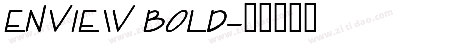 Enview Bold字体转换